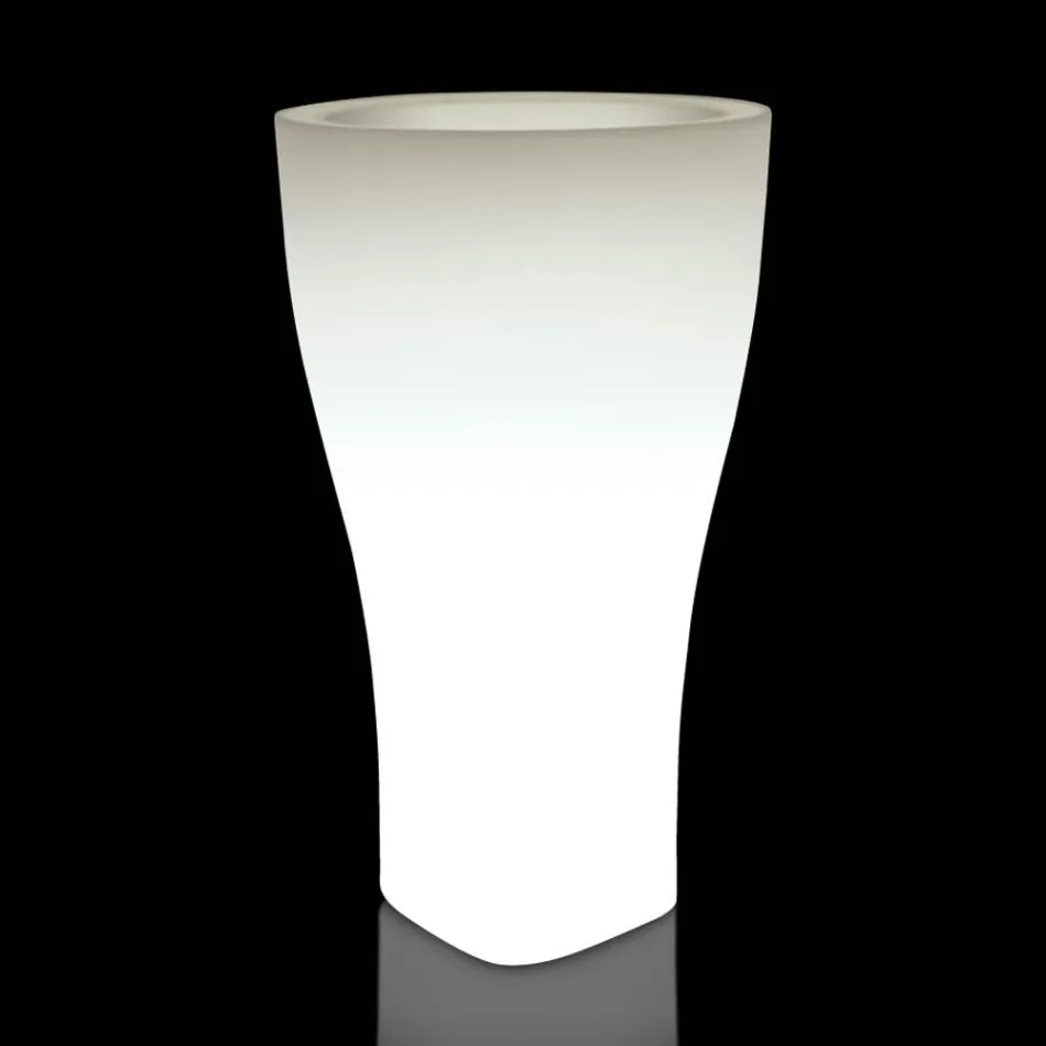 Maceta de jardín redonda de colores en polietileno Made in Italy - Tremont Viadurini