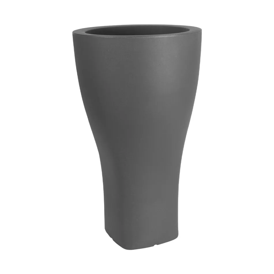 Maceta de jardín redonda de colores en polietileno Made in Italy - Tremont Viadurini