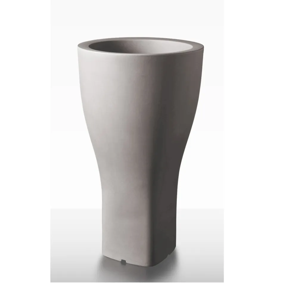 Maceta de jardín redonda de colores en polietileno Made in Italy - Tremont Viadurini