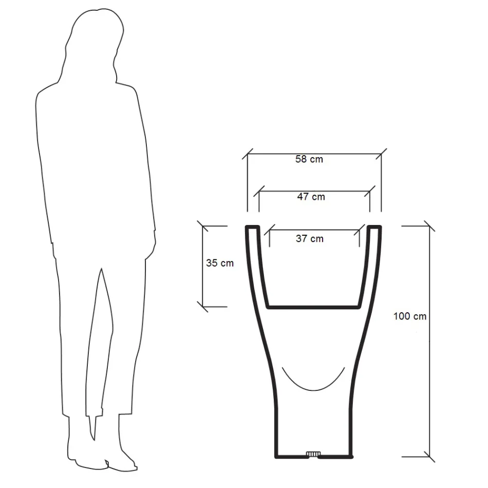 Maceta de jardín redonda de colores en polietileno Made in Italy - Tremont Viadurini