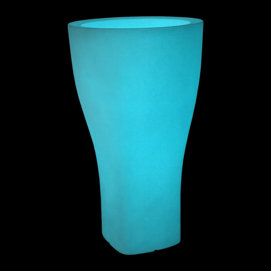 Maceta de jardín redonda de colores en polietileno Made in Italy - Tremont Viadurini