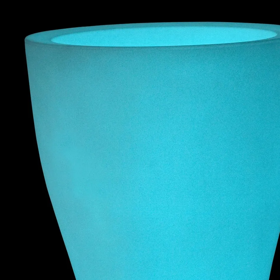 Maceta de jardín redonda de colores en polietileno Made in Italy - Tremont Viadurini