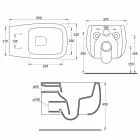 Jarrón suspendido de cerámica de diseño moderno blanco Gaiola, hecho en Italia Viadurini