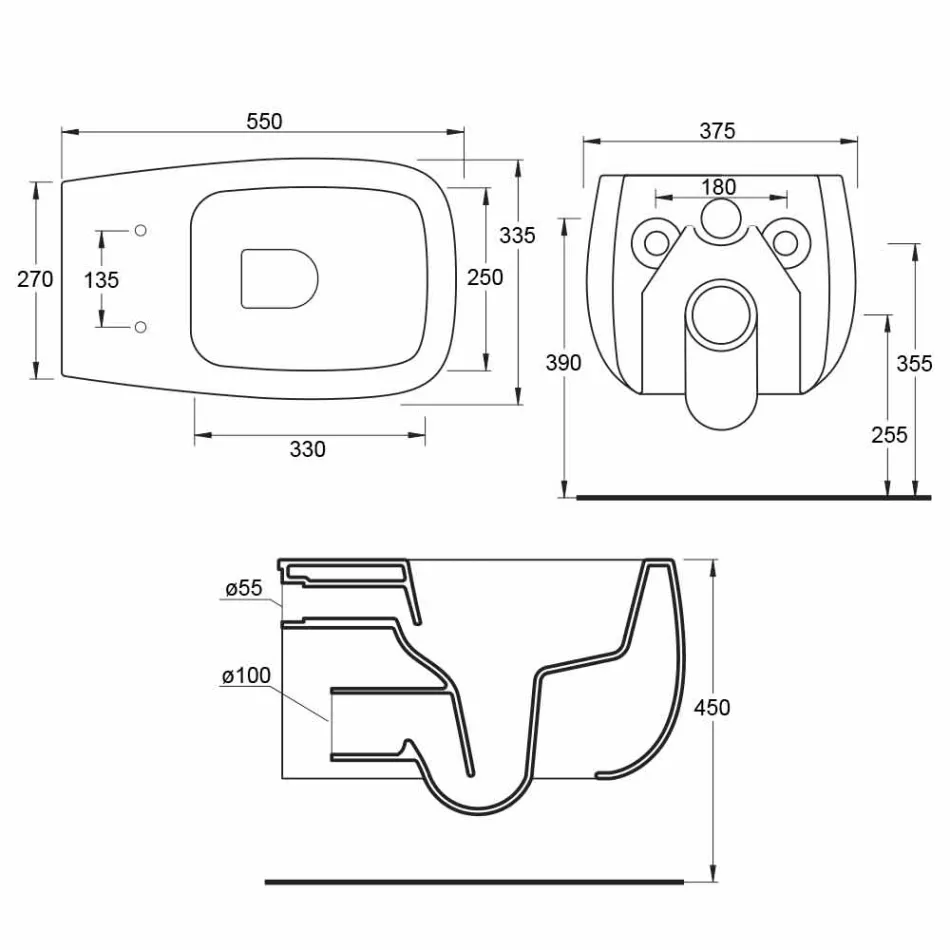 Jarrón suspendido de cerámica de diseño moderno blanco Gaiola, hecho en Italia Viadurini