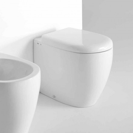 WC de pie de diseño moderno en cerámica coloreada Made in Italy - Lauretta Viadurini