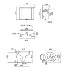 Florero de piso de cerámica con cassette Made in Italy - Marwa Viadurini