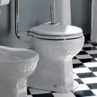 Florero de piso de cerámica con cassette Made in Italy - Marwa Viadurini