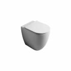 Inodoro de cerámica blanca de diseño moderno Shine Square H50 Rimless Viadurini