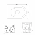 Moderno inodoro de cerámica blanca Shine Square Rimless hecho en Italia Viadurini