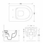 Pared de cerámica de diseño moderno colgaba inodoro Star 50x35 hecho en Italia Viadurini