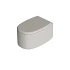 Inodoro suspendido de cerámica en varios colores, fabricado en Italia - Niña Viadurini