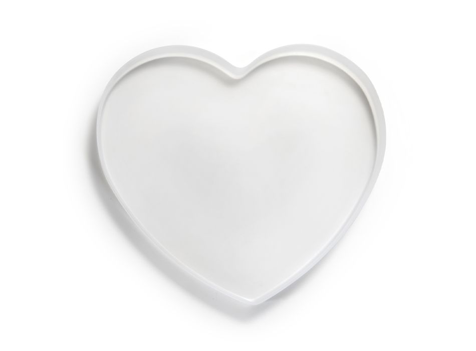 Bandeja en forma de corazón en plexiglás de 2 tamaños Made in Italy - Heartray Viadurini