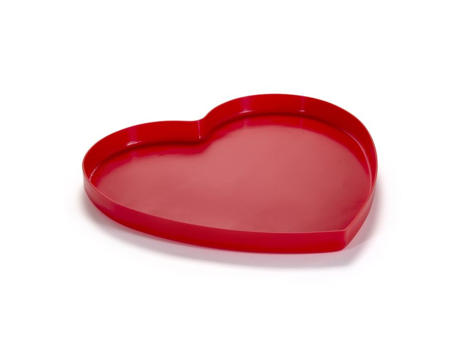 Bandeja en forma de corazón en plexiglás de 2 tamaños Made in Italy - Heartray Viadurini