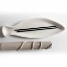 Bandeja de cocina en mármol blanco de Carrara hecha a mano en Italia - Pescado Viadurini