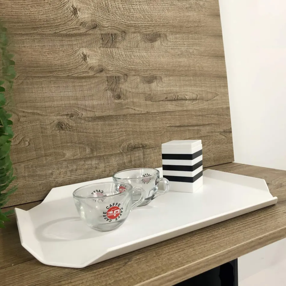 Bandeja de cocina o tabla de cortar en Corian blanco Diseño Made in Italy - Ivanova Viadurini