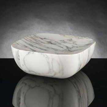 Bandeja de diseño en mármol Arabescato White Carrara Made in Italy - Rock