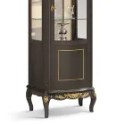 Vitrina Clásica en Madera de Nogal Blanco o Moka Made in Italy - Chantilly Viadurini