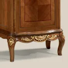 Vitrina Clásica en Madera de Nogal Blanco o Moka Made in Italy - Chantilly Viadurini