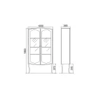 Vitrina completa con dos puertas y tres estantes de vidrio Made in Italy - Candy Viadurini