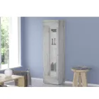 Vitrina de salón de diseño en madera blanca, antracita o hormigón - Suzana Viadurini