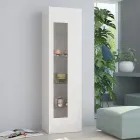 Vitrina de salón de diseño en madera blanca, antracita o hormigón - Suzana Viadurini