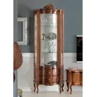 Vitrina de Salón 1 Puerta y 2 Cajones de Madera Made in Italy - Leonor Viadurini