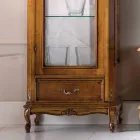Vitrina de Salón Clásica en Madera de Nogal 1 Puerta Made in Italy - Ronald Viadurini