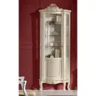 Vitrina de madera para sala de estar con 1 puerta de lujo Made in Italy - Leonor Viadurini