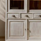 Vitrina de teca maciza con 4 puertas y 3 cajones - Aikido Viadurini