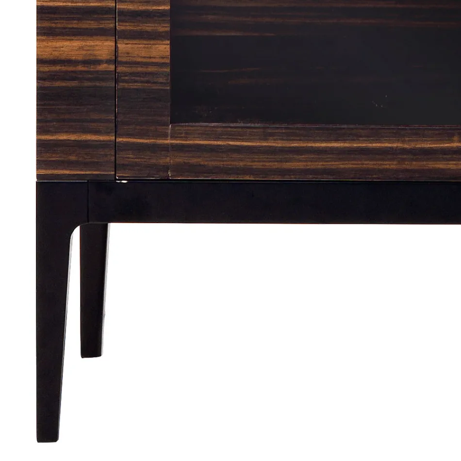 Vitrina de madera maciza Grilli Zarafa de 2 puertas, hecha en Italia de diseño Viadurini