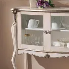 Vitrina de Salón 2 Puertas en Nogal o Madera Blanca Made in Italy - Londres Viadurini