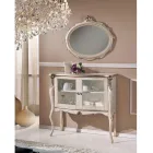 Vitrina de Salón 2 Puertas en Nogal o Madera Blanca Made in Italy - Londres Viadurini