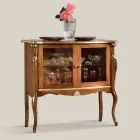 Vitrina de Salón 2 Puertas en Nogal o Madera Blanca Made in Italy - Londres Viadurini