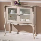 Vitrina de Salón 2 Puertas en Nogal o Madera Blanca Made in Italy - Londres Viadurini