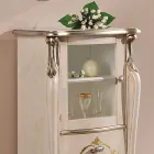 Vitrina de salón con 1 puerta de cristal y 3 cajones Made in Italy - Londres Viadurini