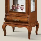 Vitrina de salón de lujo en madera de nogal clásica Made in Italy - Hastings Viadurini
