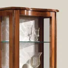 Vitrina de salón de madera de nogal o blanca con 1 puerta Made in Italy - Versaille Viadurini