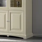 Vitrina con 2 puertas de madera y 2 puertas de cristal Made in Italy - Fenrir Viadurini