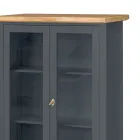 Vitrina de madera con 1 cajón, 2 puertas y 2 estantes Made in Italy - Nanna Viadurini