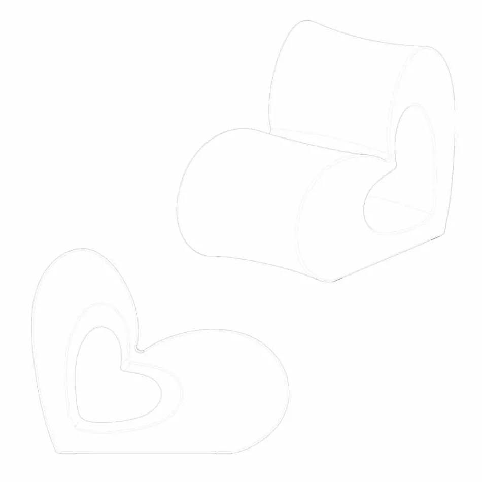 Vondom Agatha sillón de diseño moderno en polietileno coloreado Viadurini