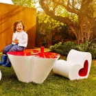 Mesa de diseño Vondom Agatha para exterior en polietileno coloreado Viadurini