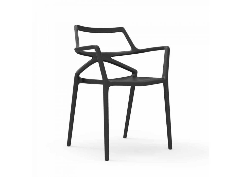 Vondom Delta silla de jardín moderna de polipropileno de diseño Viadurini