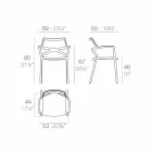 Vondom Delta silla de jardín moderna de polipropileno de diseño Viadurini