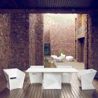 Vondom Faz sillón de jardín lacado blanco con diseño moderno Viadurini
