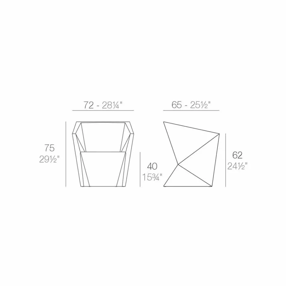 Vondom Faz sillón de jardín lacado blanco con diseño moderno Viadurini