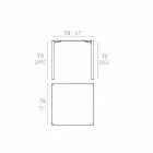 Vondom Quartz mesa cuadrada al aire libre de diseño moderno Viadurini