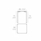 Vondom Quartz mesa cuadrada al aire libre de diseño moderno Viadurini