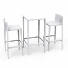 Vondom Spritz Conjunto de mesa de jardín y dos taburetes de diseño blanco Viadurini