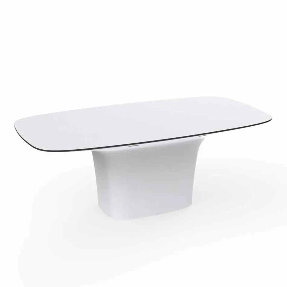 Mesa exterior de diseño Vondom Ufo blanco L200xP100 cm Viadurini