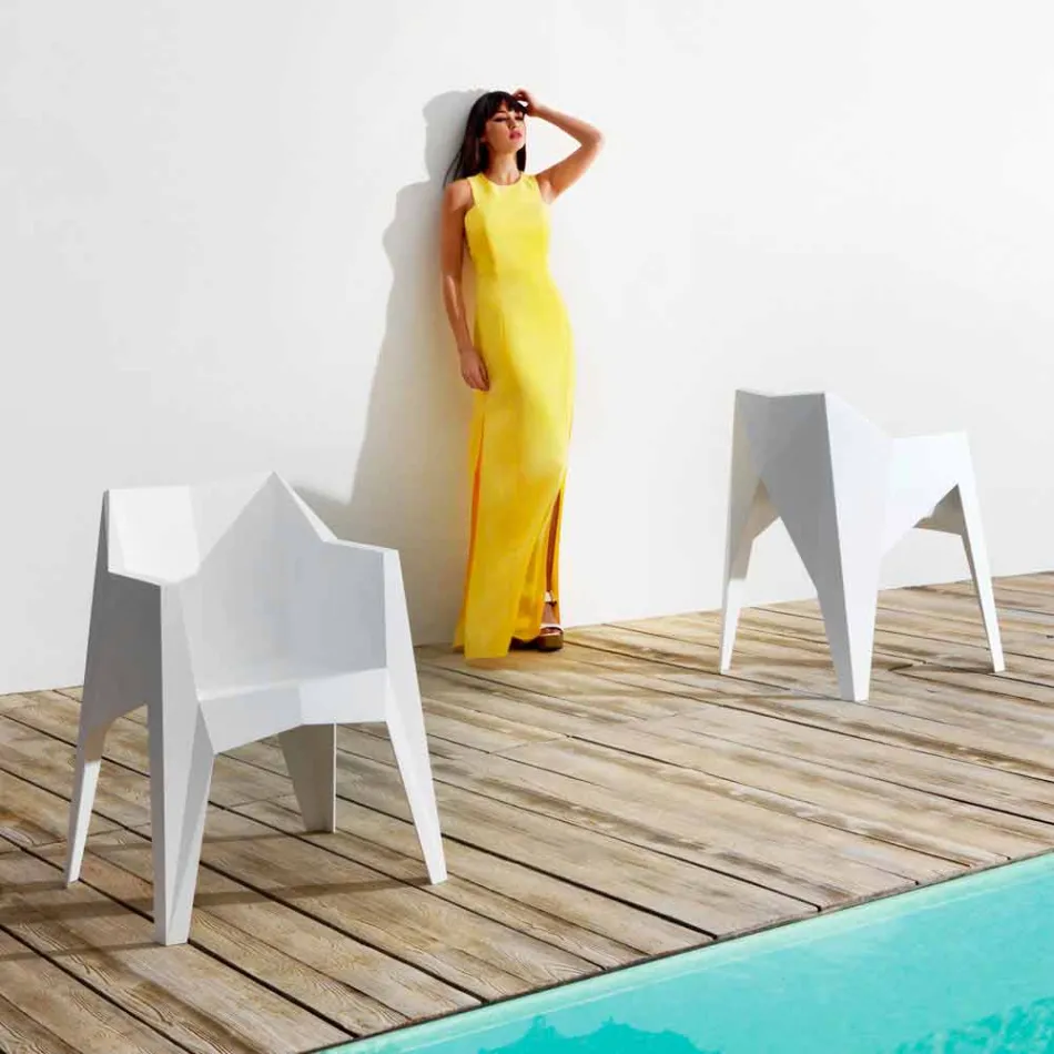 Vondom Voxel silla de jardín colorida con un diseño moderno Viadurini
